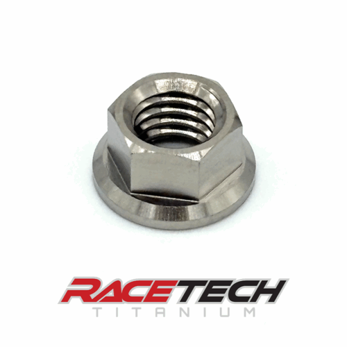 RT61071-N0, Titanium M8x1.25 Hex Flange Nut (10mm Hex)