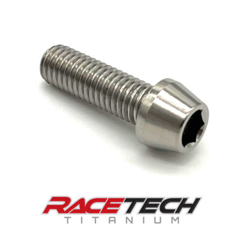 Titanium M8x1.25x25 Socket Head Cap Screw, SHCS, Tapered Socket Bolt, RT60746-0 (1)