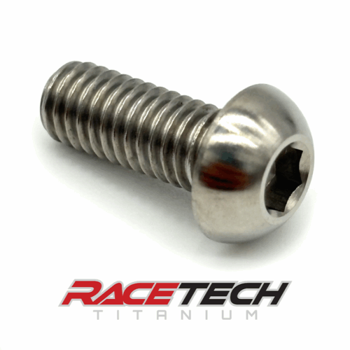 RT60613-0, Titanium M6x15 Button Head Bolt (Small Head)
