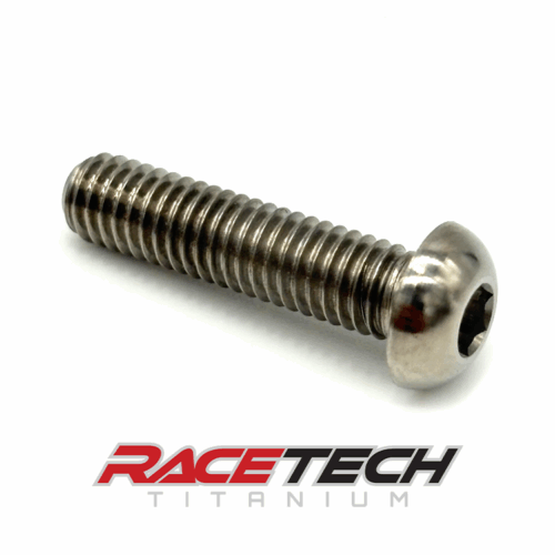 RT60615-0, Titanium M6x25 Button Head Bolt (Small Head)