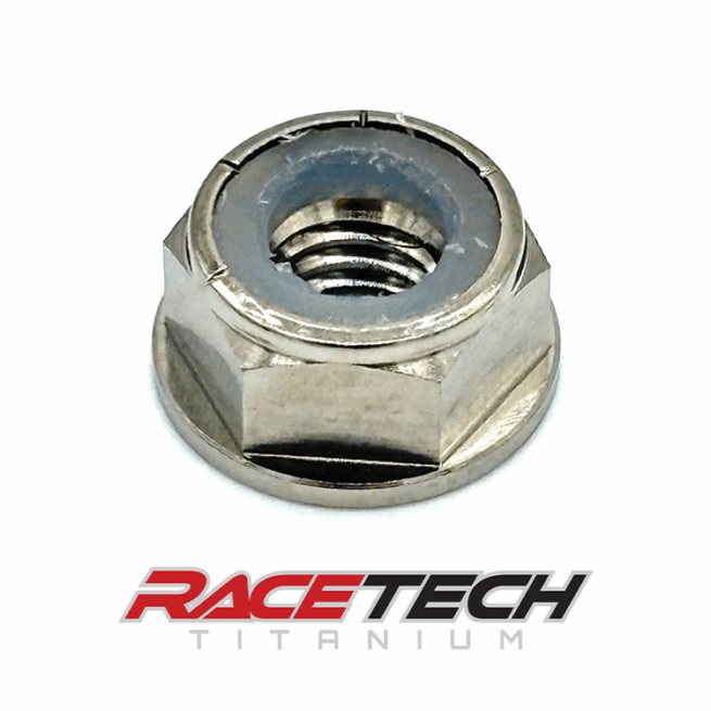 RT60693-N1, Titanium M6x1.0 Hex Flange Nylock Nut
