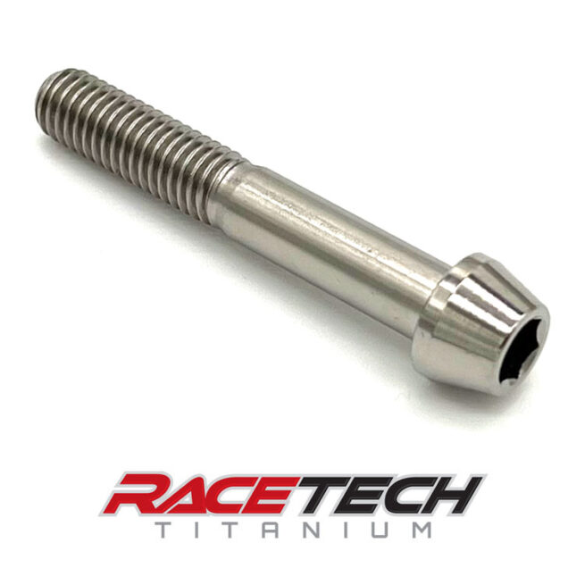 Titanium M8x1.25x50 Socket Head Cap Screw, SHCS, Tapered Socket Bolt, RT60752-0 (1)