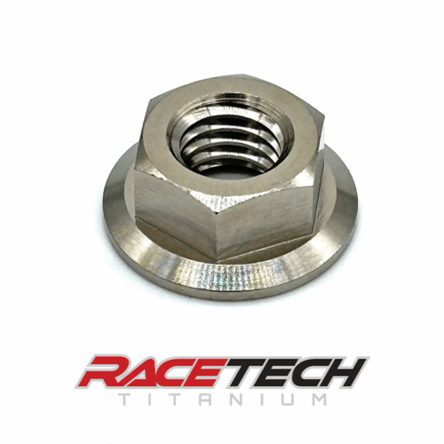 RT61013-N0, Titanium M8x1.25 Hex Flange Nut (12mm Hex)
