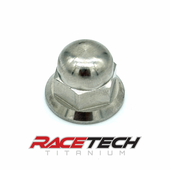 RT65250-N0, Titanium M8x1.25 Hex Flange Acorn Nut