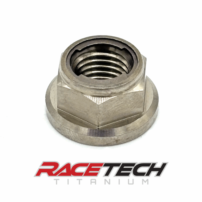 RT65003-N1, Titanium M10x1.25 Hex Flange Locking Nut