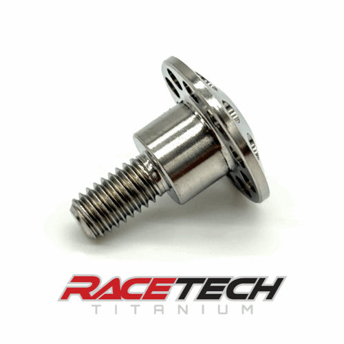 RT60608-0, Titanium M6x1.0x22.5 Dome Head Bolt (9.9x10.5 Shoulder) Drilled