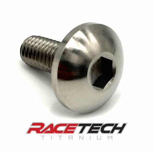 RT61616-1, Titanium M6x15 Button Head Bolt (Large Head)