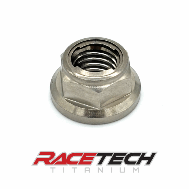 RT65003-N2, Titanium M10x1.5 Hex Flange Locking Nut