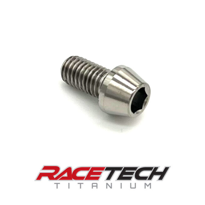 Titanium M8x1.25x15 Socket Head Cap Screw, SHCS, Tapered Socket Bolt, RT60742-0 (1)