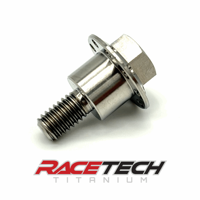 RT61095-0, Titanium M6x1.0x18 Hex Head Flange Bolt (10.9x8 Shoulder) Drilled