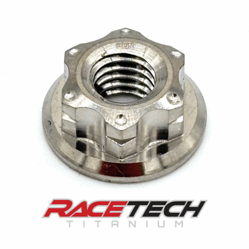 RT61215-N0, Titanium M6x1.0 Hex Flange Nut