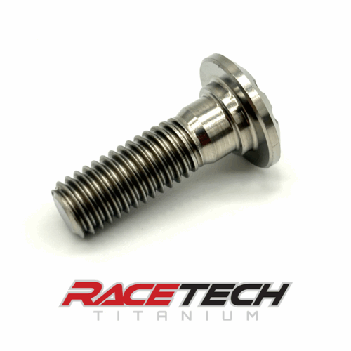 RT60586-7, Titanium M8x1.25x25 Dome Head Bolt (10x2 Shoulder) Dimpled