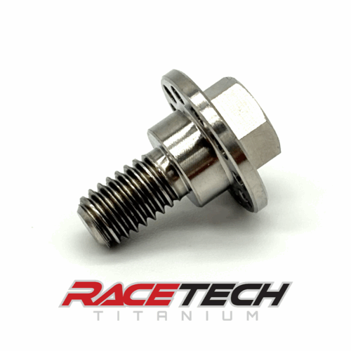 RT60610-1, Titanium M6x1.0x1.55 Hex Head Flange Bolt (9x3.5 Shoulder) Drilled