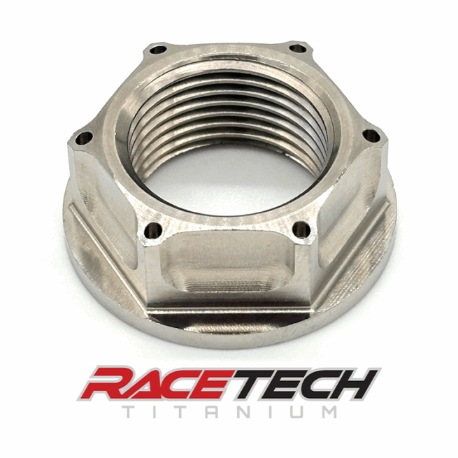 RT62004-N1, Titanium M20x1.5 Hex Flange Nut (26mm Hex)