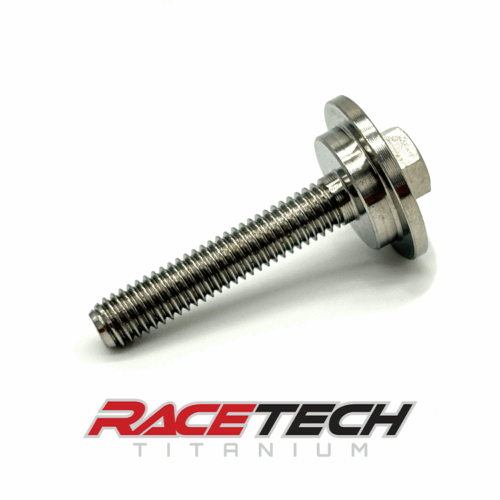 RT60656-0, Titanium M6x1.0x34 Hex Head Flange Bolt (14.25x2.75 Shoulder) Dimpled