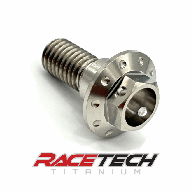 RT60648-0, Titanium M8x1.25x20 Hex Head Flange Bolt (9.9x5.5 Shoulder) Dimpled