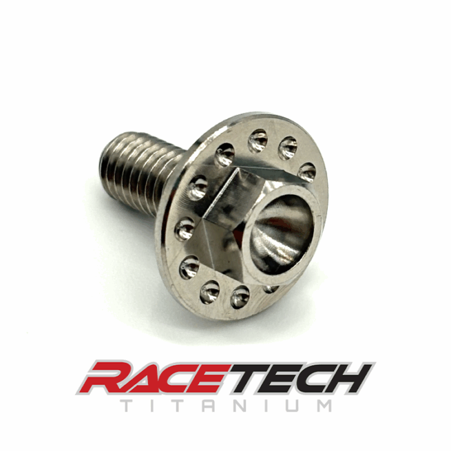 RT61147-0, Titanium M6x1.0x15 Hex Head Flange Bolt (10.8x5.5 Shoulder) Dimpled