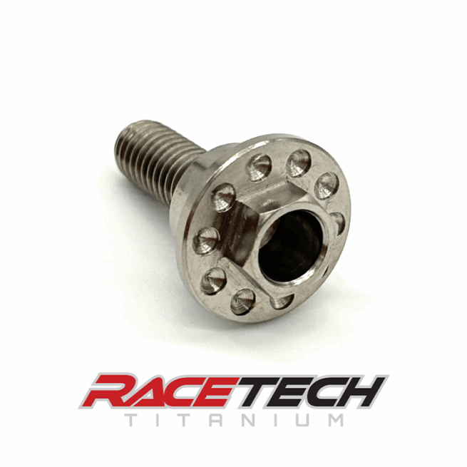 RT61150-0, Titanium M6x1.0x20 Hex Head Flange Bolt (10.75x5.4 Shoulder) Dimpled