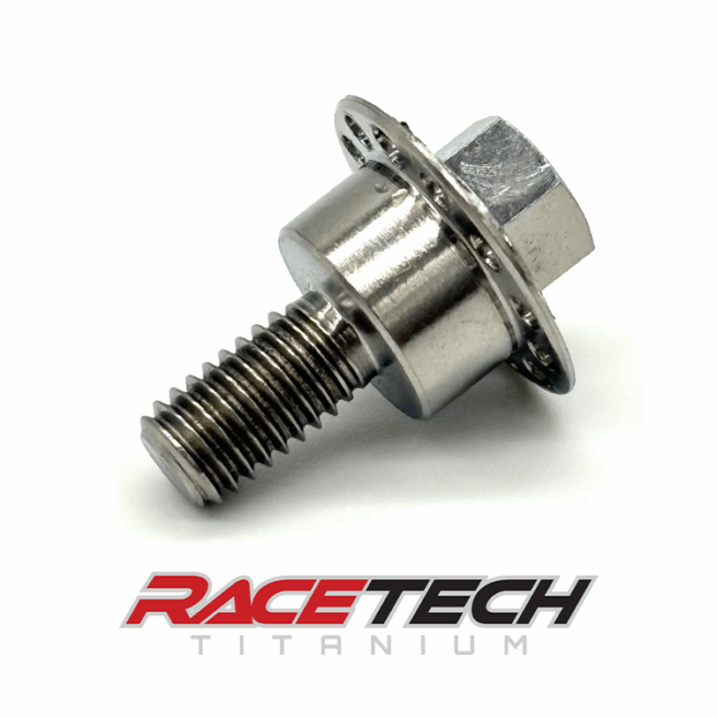 RT61506-0, Titanium M6x1.0x17 Hex Head Flange Bolt (11.6x6.15 Shoulder) Dimpled