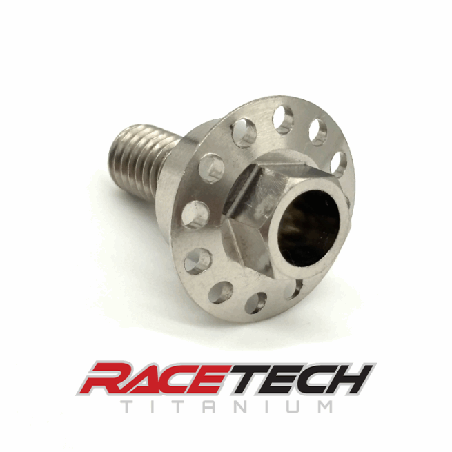 RT61506-0, Titanium M6x1.0x17 Hex Head Flange Bolt (11.6x6.15 Shoulder) Dimpled