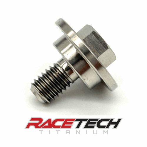 RT61511-0, Titanium M6x1.0x12 Hex Head Flange Bolt (12x3 Shoulder) Dimpled