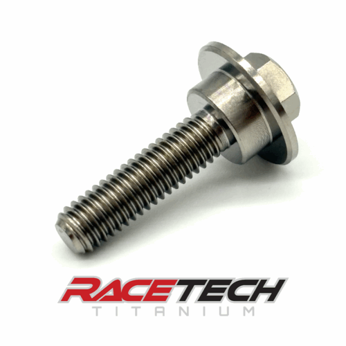 RT61520-0, Titanium M6x1.0x25 Hex Head Flange Bolt (10.35x4 Shoulder)