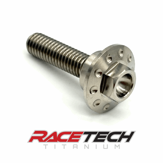 RT61520-0, Titanium M6x1.0x25 Hex Head Flange Bolt (10.35x4 Shoulder)