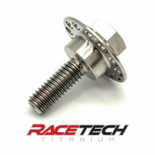RT61595-1, Titanium M6x1.0x21.25 Hex Head Flange Bolt (12x4.75 Shoulder) Drilled