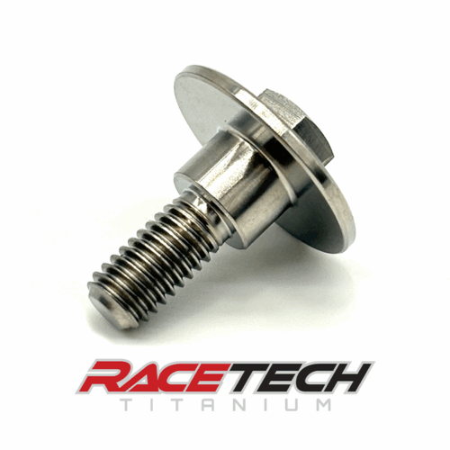 RT62021-0, Titanium M6x1.0x17.5 Hex Head Flange Bolt (8.5x5.75 Shoulder) Dimpled