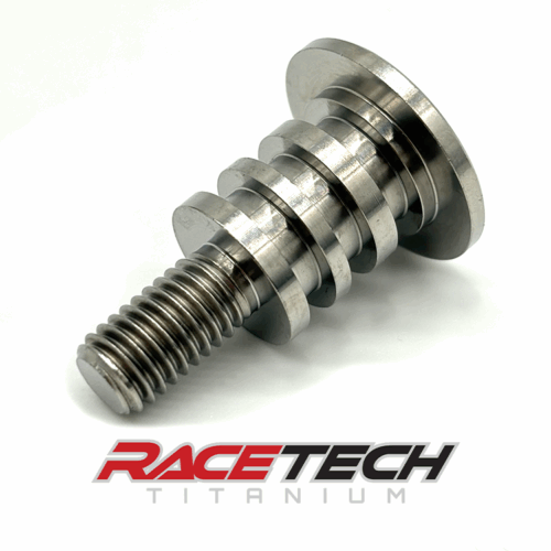 RT62072-1, Titanium M8x1.25x32.5 Flat Head Bolt (14.9x17.5 Shoulder) Dimpled