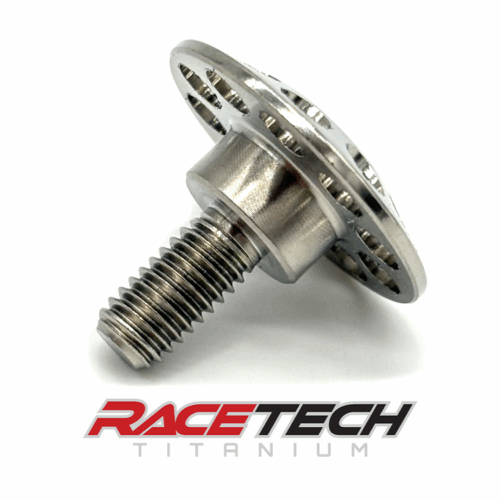 RT62595-0, Titanium M6x1.0x17.25 Dome Head Bolt (10.8x5 Shoulder) Drilled