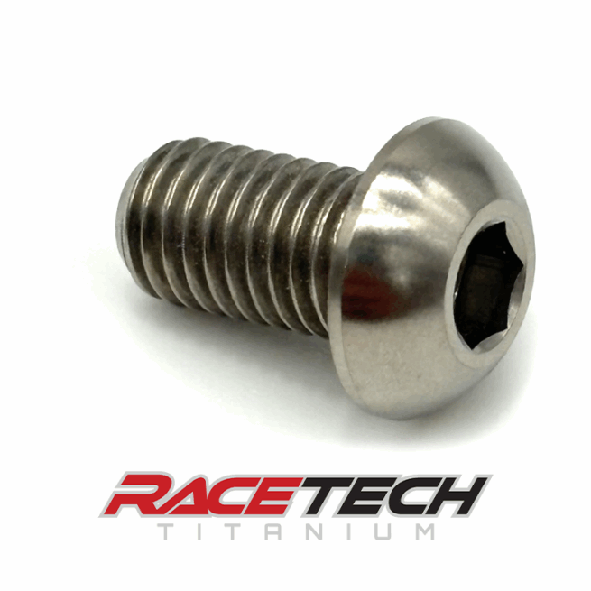 RT10454-018, Titanium 1/4-28 x .438" Button Head Cap Screw (BHCS)