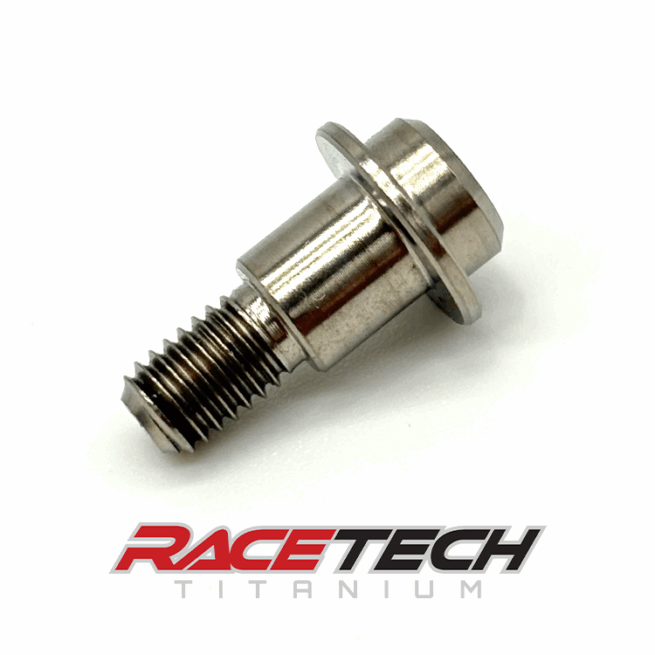 RT61102-0, Titanium M5x0.8x14.1 Hex Head Flange Bolt (6.35x6.35 Shoulder)