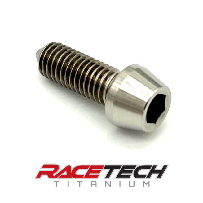 Titanium M8x1.25x25 Socket Head Cap Screw, SHCS, Tapered Socket Bolt, RT61129-0 (1)