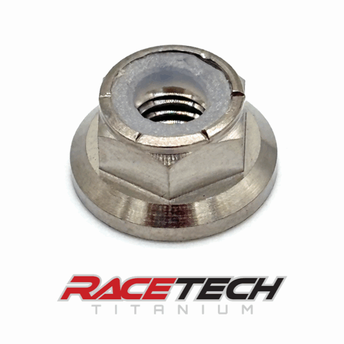 RT60910-N1, Titanium M5x0.8 Hex Flange Nylock Nut