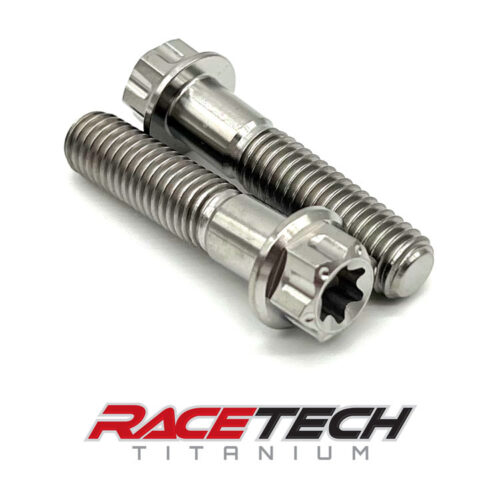 Titanium M8x1.25x35 Hex Flange Dual Drive Bolt RT61422-0 (2)