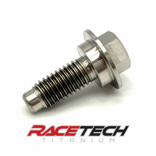 RT60884-1, Titanium M8x1.25x22.85 Hex Head Flange Bolt (13x3.5 Shoulder) Dimpled