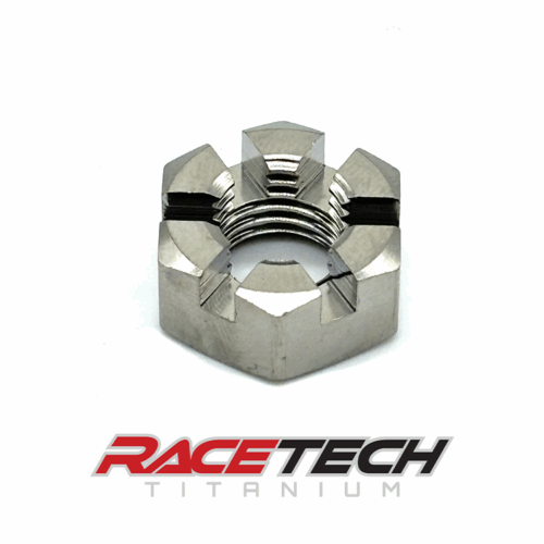 RT65638-N0, Titanium M10x1.25 Hex Castle Nut