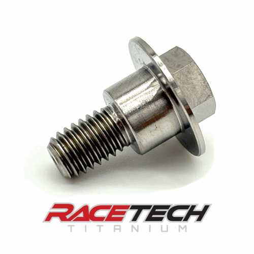 RT60690-0, Titanium M6x1.0x14.5 Hex Head Flange Bolt (8.9x5.5 Shoulder) Dimpled