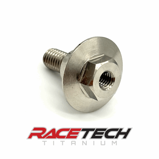 RT60881-4, Titanium M6x1.0x18 Hex Head Flange Bolt (10x7.3 Shoulder)