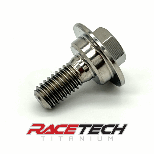 RT61318-0, Titanium M6x1.0x15 Hex Head Flange Bolt (10.9x2.9 Shoulder)