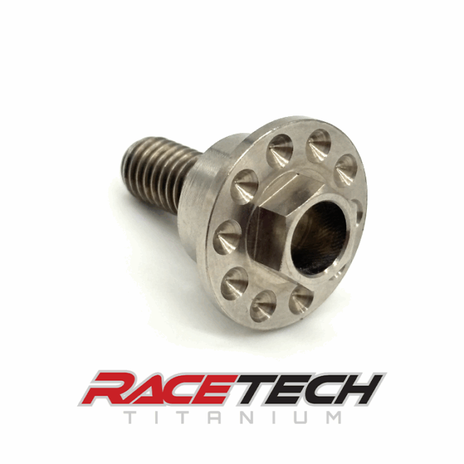 RT61510-0, Titanium M6x1.0x18 Hex Head Flange Bolt (12x6 Shoulder) Dimpled