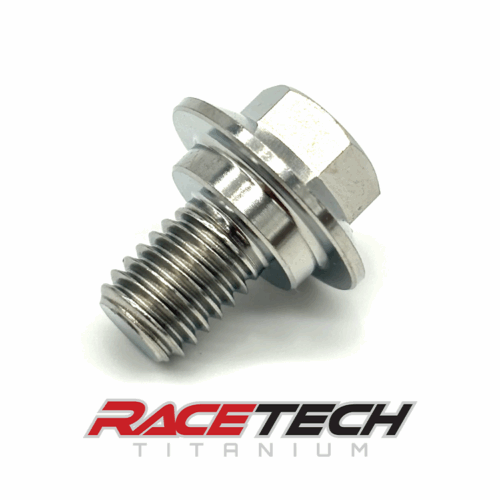 RT61577-0, Titanium M8x1.25x12 Hex Head Flange Bolt (12.15x3 Shoulder)