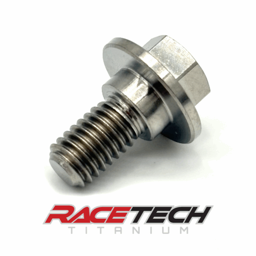 RT62556-0, Titanium M6x1.0x12.5 Hex Head Flange Bolt (7.95x2.95 Shoulder)