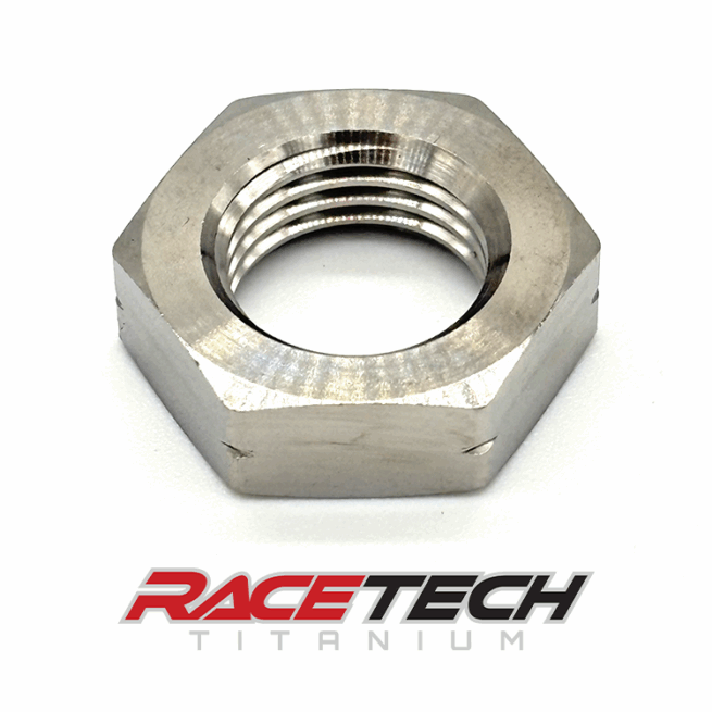 RT24456-N1, Titanium 1/2-20 Hex Jam Nut (LH)