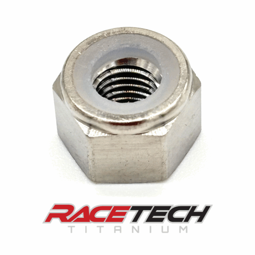 RT24174-N0, Titanium 1/4-28 Hex Nylock Locking Nut (Tall)