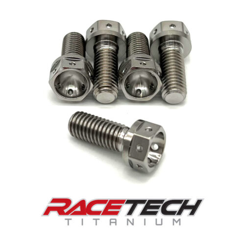 Ducati Aprilia Titanium Front Rotor Bolt, Race Spec, Hex Flange, RT41058-0 (5)