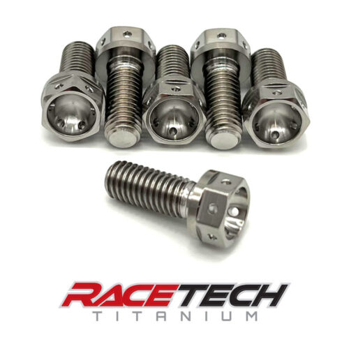 Ducati Aprilia Titanium Front Rotor Bolt, Race Spec, Hex Flange, RT41058-0 (6)