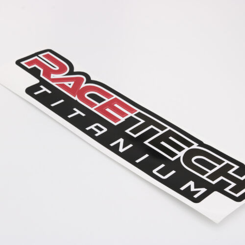 RaceTech Titanium Sticker / Decal Black Background Medium Sized