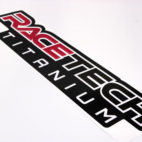 RaceTech Titanium Sticker / Decal Black Background Large Sized